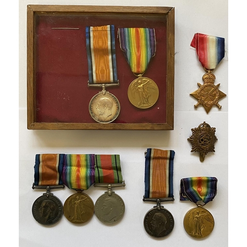 984 - A FIRST AND SECOND WORLD WAR GROUP OF THREE AND SIMILAR PAIRS TO THE ASC. Comprising a War medal and... 