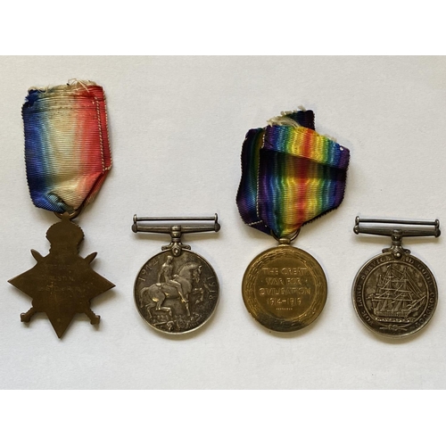 991 - A FIRST WORLD WAR GROUP OF FOUR TO THE ROYAL NAVY. A group of four comprising 1914-15 Star named to ... 