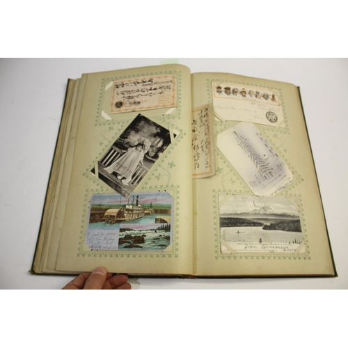 1300 - POSTCARD ALBUM - JAPAN a large fascinating album with a wide variety of Japanese postcards, many wit... 