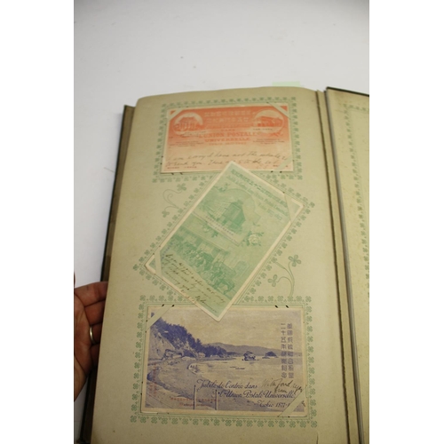 1300 - POSTCARD ALBUM - JAPAN a large fascinating album with a wide variety of Japanese postcards, many wit... 