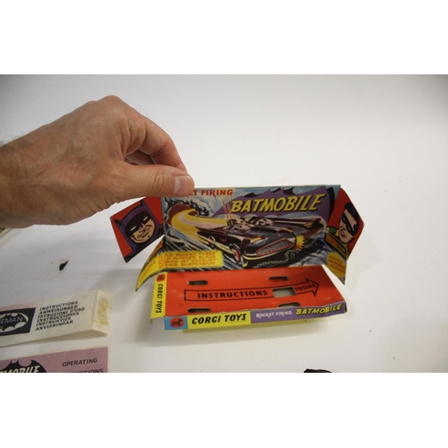 1330 - CORGI TOYS BATMOBILE - BOXED a Corgi Toys 267 Rocket Firing Batmobile, first issue with gloss black ... 