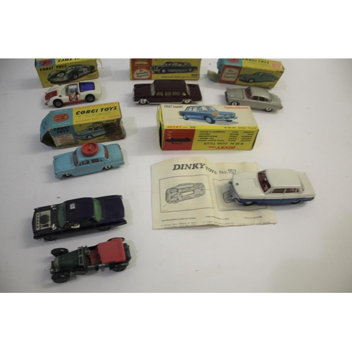 1333 - CORGI & DINKY TOYS including boxed Corgi Toys 247 Mercedes Benz 600 (Maroon, flap missing from box),... 