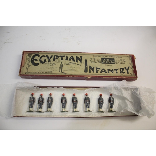 1363 - BRITAINS EGYPTIAN INFANTRY Model No 117 (hand written on end of box), with 8 various figures standin... 