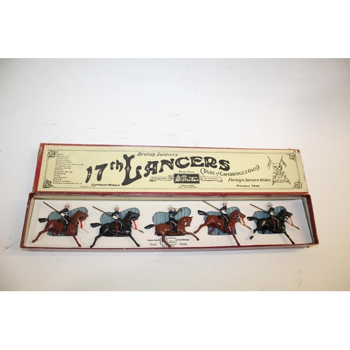 1364 - BRITAINS 17TH LANCERS Model 81 17th Lancers (Duke of Cambridge's Own), with five figures on horsebac... 