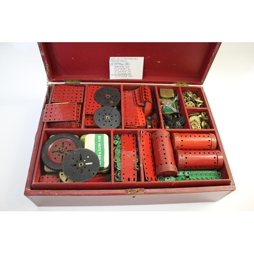 1371 - LARGE MECCANO BOXED SET - NO 10 a large red coloured Meccano box with carrying handles, with three l... 