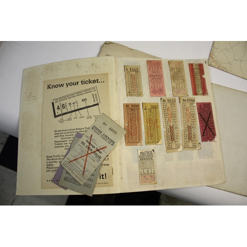 1391 - RAILWAY EPHEMERA a box of various railway related items, including an album of railway tickets, vari... 