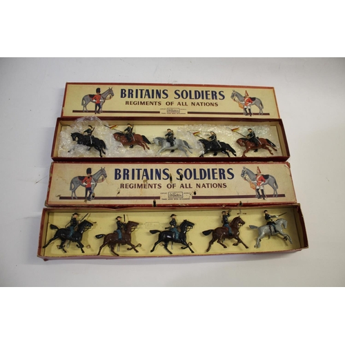 1398 - BRITAINS UNION CAVALRY & IMPERIAL RUSSIAN COSSACKS Model No 2056 Union Cavalry, with five figures mo... 