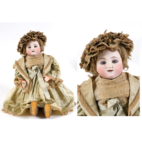 1426 - RARE EARLY STEINER BEBE CLOCKWORK BISQUE HEAD DOLL an early model of a Bebe Parlant Automatique (kic... 