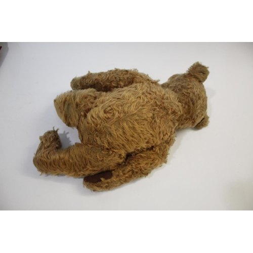 1433 - EARLY STEIFF TEDDY BEAR circa 1908-1915, with black boot button eyes and stitched mouth and nose, wi... 