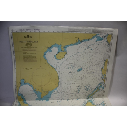 1444 - NAUTICAL SEA CHARTS - SOUTH CHINA SEA a collection of 56 Admiralty sea charts from the 1990's, all f... 