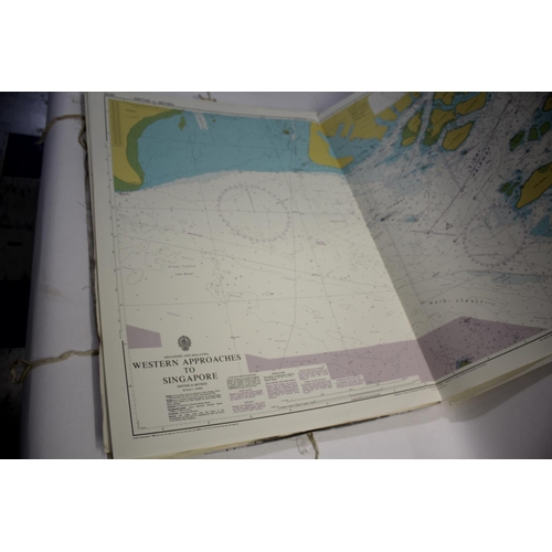 1444 - NAUTICAL SEA CHARTS - SOUTH CHINA SEA a collection of 56 Admiralty sea charts from the 1990's, all f... 