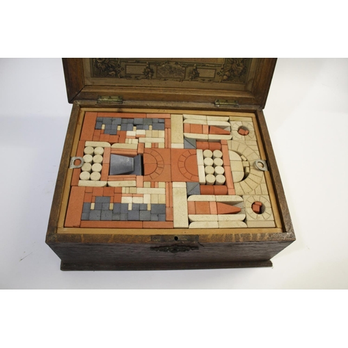 1446 - VCTORIAN BOXED CONSTRUCTION SET a large and remarkably complete construction set, with four layers o... 