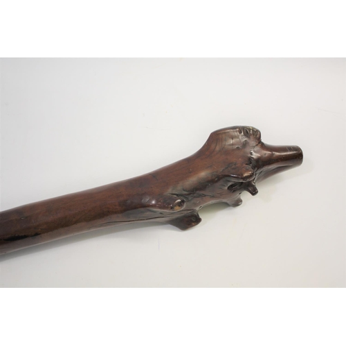 1454 - LARGE 19THC FIJIAN ROOT STOCK WAR CLUB a large 19thc two handed Vunikau root stock war club, the han... 