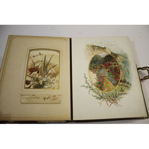 1481 - EARLY 20THC MUSICAL PHOTOGRAPH ALBUM, PHOTOGRAPHS & DRAWINGS a leather bound album with a working mu... 