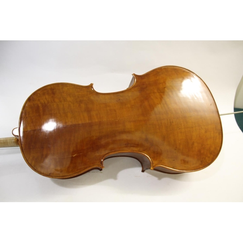 1501 - MODERN FULL SIZE CELLO - LUTHES, PARIS the cello with a two piece back and hardwood tuning pegs, wit... 