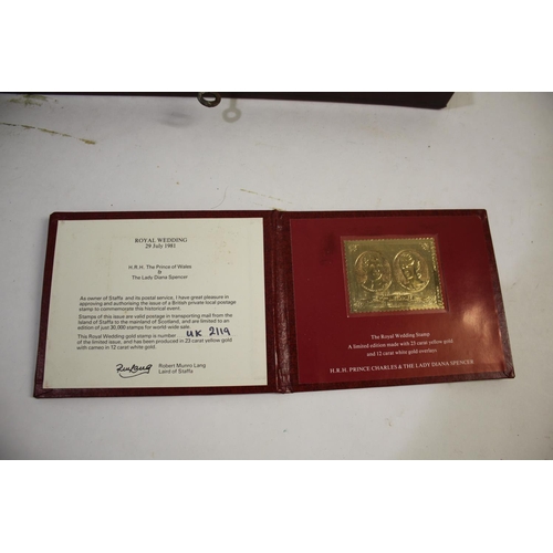 1535 - EMPIRE COLLECTION - SILVER GILT REPLICA STAMPS a set of 25 silver gilt replica stamps, each stamped ... 