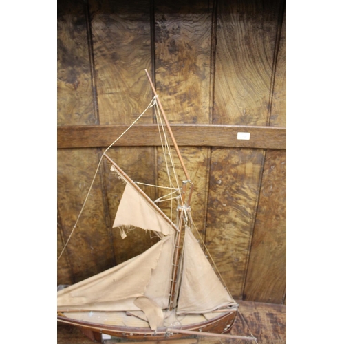 1541 - MODEL OF A BRIXHAM TRAWLER & PRESENTATION CUP - 1890 a detailed model of a Brixham trawler the Daugh... 