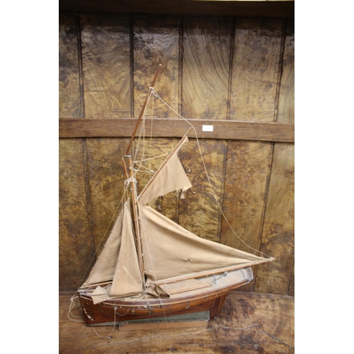 1541 - MODEL OF A BRIXHAM TRAWLER & PRESENTATION CUP - 1890 a detailed model of a Brixham trawler the Daugh... 