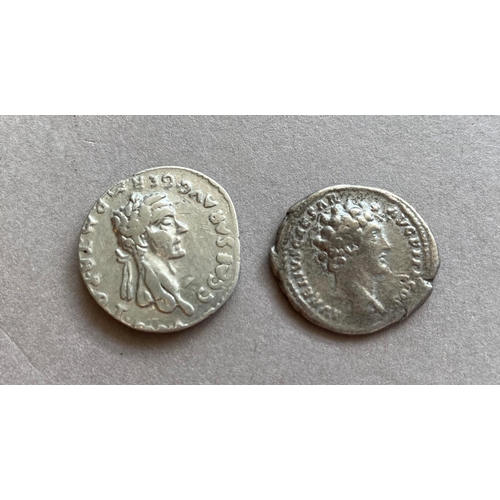 1152 - A DOUBLE HEADED ROMAN SILVER DENARIUS AND ANOTHER. A double headed denarius, Agrippina Mat C.Caes Au... 