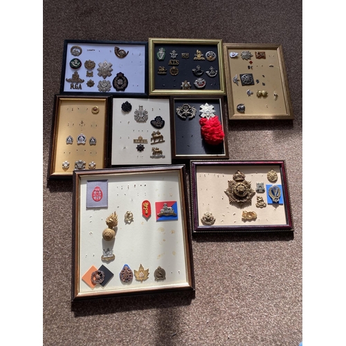 741 - A LARGE COLLECTION OF CAP BADGES, COLLAR BADGES AND OTHERS. A large collection of military badges an... 