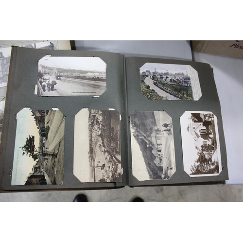 1319 - TWO POSTCARD ALBUMS first album including Military (group shots, sporting teams, processions, Hospit... 