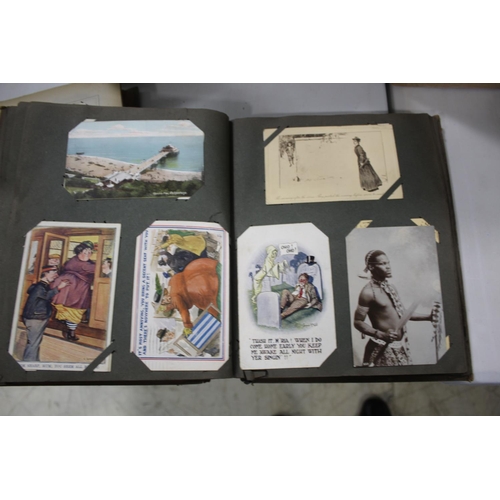 1319 - TWO POSTCARD ALBUMS first album including Military (group shots, sporting teams, processions, Hospit... 