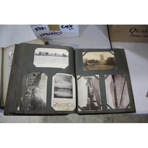 1319 - TWO POSTCARD ALBUMS first album including Military (group shots, sporting teams, processions, Hospit... 