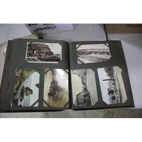 1319 - TWO POSTCARD ALBUMS first album including Military (group shots, sporting teams, processions, Hospit... 