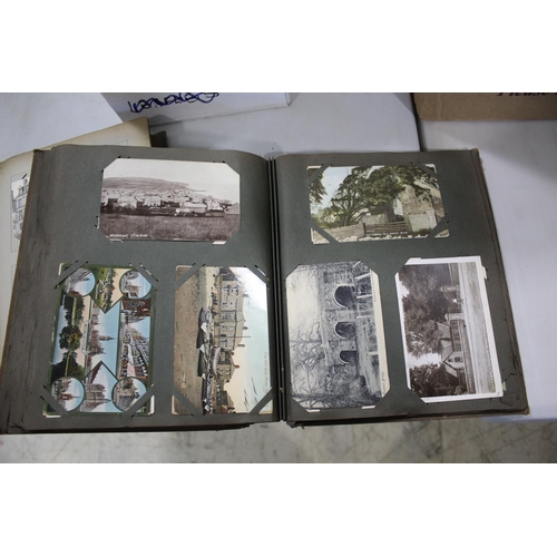 1319 - TWO POSTCARD ALBUMS first album including Military (group shots, sporting teams, processions, Hospit... 