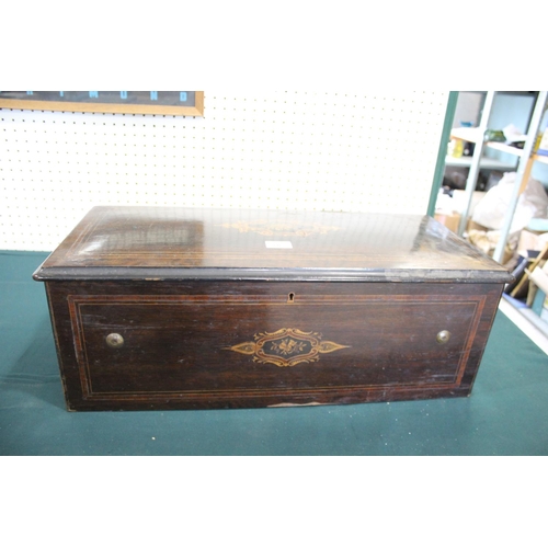 1462 - LARGE NICOLE FRERES MUSICAL BOX a lever wound musical box with an 8 air movement and striking on bel... 