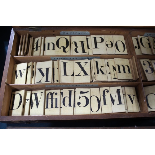 1388 - VINTAGE GAMES including a large box containing a alphabet game, with labels for Capitals, Vowels, Co... 