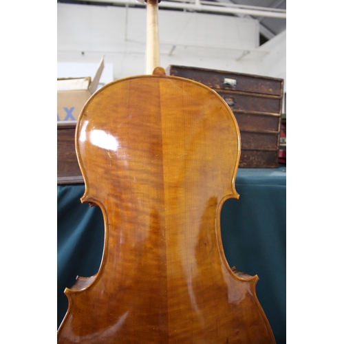 1501 - MODERN FULL SIZE CELLO - LUTHES, PARIS the cello with a two piece back and hardwood tuning pegs, wit... 