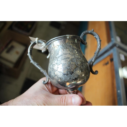 1541 - MODEL OF A BRIXHAM TRAWLER & PRESENTATION CUP - 1890 a detailed model of a Brixham trawler the Daugh... 