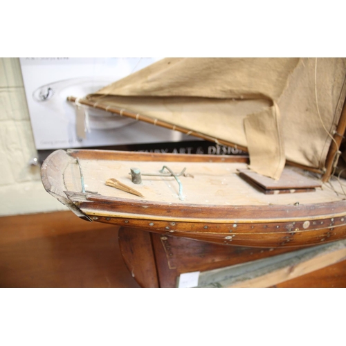 1541 - MODEL OF A BRIXHAM TRAWLER & PRESENTATION CUP - 1890 a detailed model of a Brixham trawler the Daugh... 