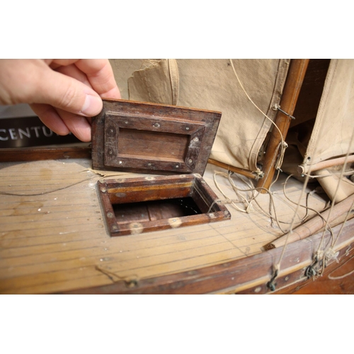 1541 - MODEL OF A BRIXHAM TRAWLER & PRESENTATION CUP - 1890 a detailed model of a Brixham trawler the Daugh... 