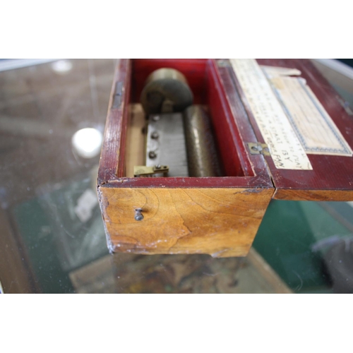 1488 - 19THC MUSICAL BOX - PRAGUE a small two air musical box, with songsheet label on the inside of the li... 