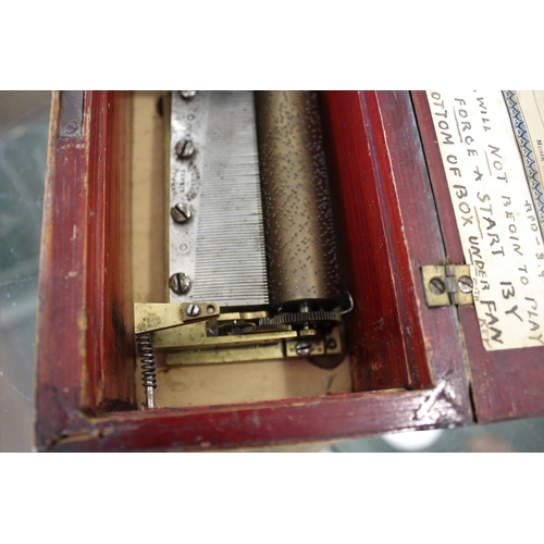 1488 - 19THC MUSICAL BOX - PRAGUE a small two air musical box, with songsheet label on the inside of the li... 