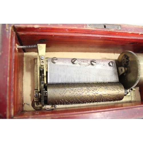 1488 - 19THC MUSICAL BOX - PRAGUE a small two air musical box, with songsheet label on the inside of the li... 