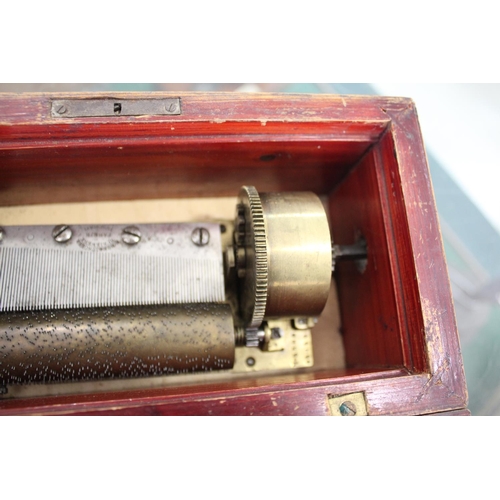 1488 - 19THC MUSICAL BOX - PRAGUE a small two air musical box, with songsheet label on the inside of the li... 