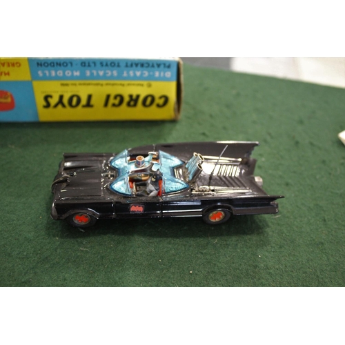 1330 - CORGI TOYS BATMOBILE - BOXED a Corgi Toys 267 Rocket Firing Batmobile, first issue with gloss black ... 