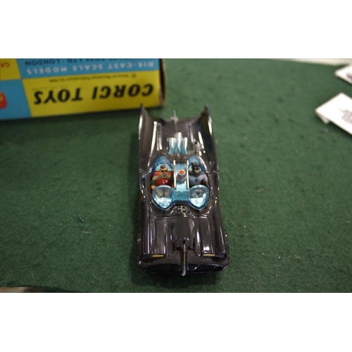 1330 - CORGI TOYS BATMOBILE - BOXED a Corgi Toys 267 Rocket Firing Batmobile, first issue with gloss black ... 