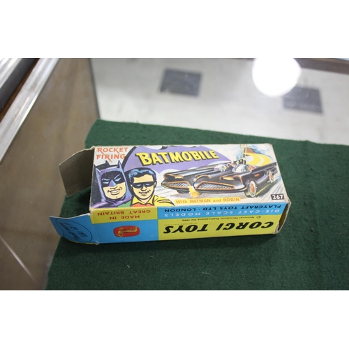 1330 - CORGI TOYS BATMOBILE - BOXED a Corgi Toys 267 Rocket Firing Batmobile, first issue with gloss black ... 