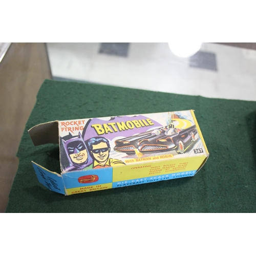 1330 - CORGI TOYS BATMOBILE - BOXED a Corgi Toys 267 Rocket Firing Batmobile, first issue with gloss black ... 