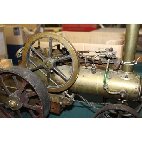 1387 - SCRATCH BUILT MODEL TRACTION ENGINE a well made model traction engine, mostly made in brass with iro... 