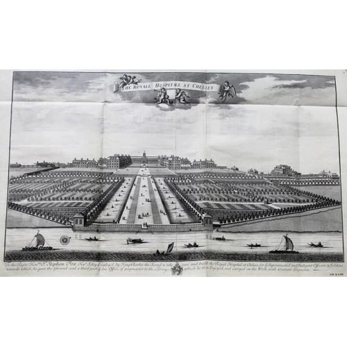 601 - JOHANNES KIP (c.1653-1722), AFTER LEONARD KNYFF (1650-1722) THE ROYALL HOSPITALL AT CHELSEY Engravin... 