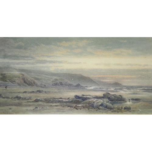 616 - SAMUEL PHILLIPS JACKSON (1830-1904) CONWAY BAY Signed and dated 1876, signed and inscribed on a labe... 