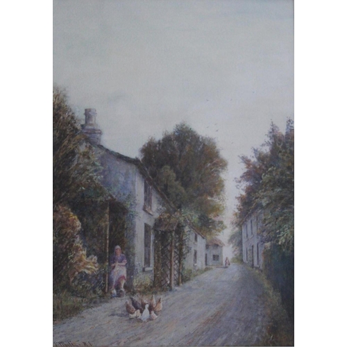 636 - JOHN WHITE (1851-1933) THE DINNER HOUR, NEAR OTTERY ST. MARY Signed, watercolour and bodycolour 37 x... 