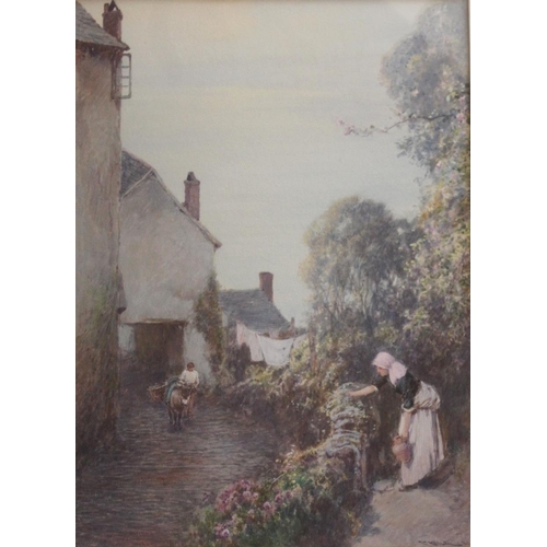 646 - JOHN WHITE (1851-1933) TEMPLE BAR, CLOVELLY, NORTH DEVON Signed, watercolour and bodycolour 36 x 26c... 