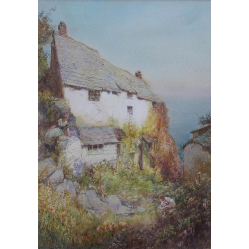 647 - JOHN WHITE (1851-1933) OLD COTTAGE, NORTH HILL, CLOVELLY Signed, watercolour and bodycolour 35 x 24.... 