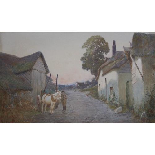 649 - JOHN WHITE (1851-1933) CLOSE OF DAY Signed, titled verso, watercolour and bodycolour 26.5 x 44cm. ++... 